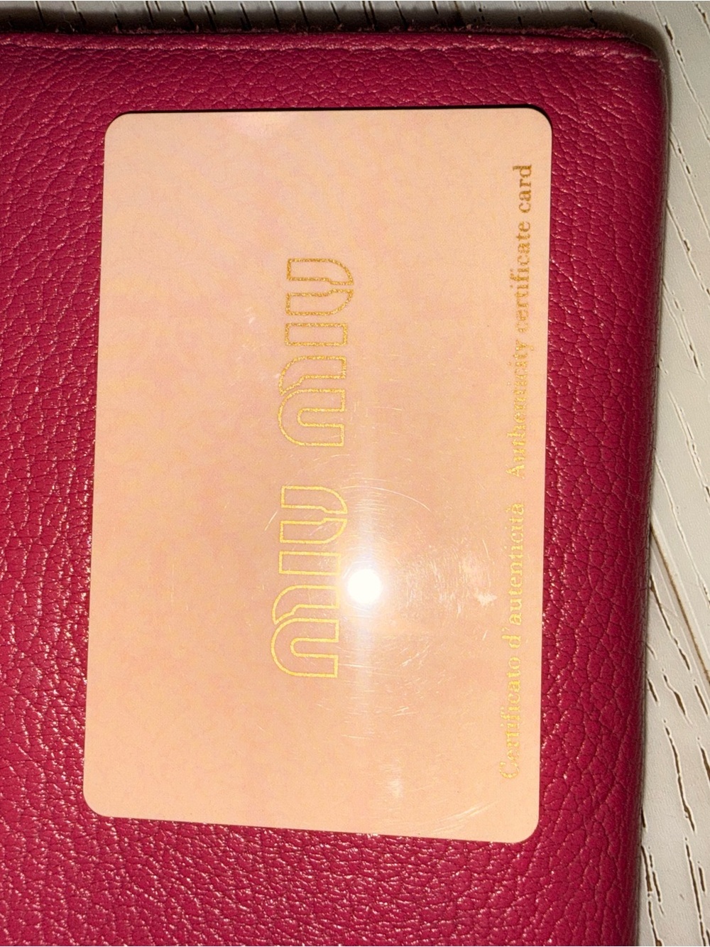 Miu Miu Madras Zip Wallet w/ Box & Cards - Picture 11 of 12